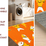 Ultra Soft Area Rug, Non Slip, Stain Resistant, Washable Area Rugs for Living Room, Bedroom, Cute Marine Creature Visual Appeal(Orange)