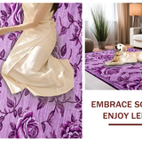 Ultra Soft Area Rug, Non Slip, Stain Resistant, Washable Area Rugs for Living Room, Bedroom, Enchanting Floral Embrace Design(Purple)