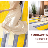 Ultra Soft Area Rug, Non Slip, Stain Resistant, Washable Area Rugs for Living Room, Bedroom, Elegant Dual Tone Textured Design(Yellow)