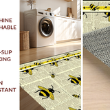 Ultra Soft Area Rug, Non Slip, Stain Resistant, Washable Area Rugs for Living Room, Bedroom, Playful Yellow Animal Motif(Yellow)