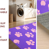 Ultra Soft Area Rug, Non Slip, Stain Resistant, Washable Area Rugs for Living Room, Bedroom, Joyful Cartoonish Animal Claw Pattern(Purple)