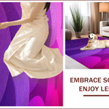 Ultra Soft Area Rug, Non Slip, Stain Resistant, Washable Area Rugs for Living Room, Bedroom, Gradient Pastel Girls Bedroom Plush Rug(Purple)