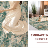 Vintage Inspired Earthy Geometric Motif(Green)