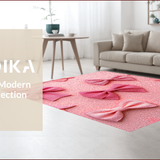 Ultra Soft Area Rug, Non Slip, Stain Resistant, Washable Area Rugs for Living Room, Bedroom, bow shaped coquette bathmat(Pink)