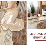 Ultra Soft Area Rug, Non Slip, Stain Resistant, Washable Area Rugs for Living Room, Bedroom, Rustic Earth Tones Texture(Brown)