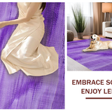 Ultra Soft Area Rug, Non Slip, Stain Resistant, Washable Area Rugs for Living Room, Bedroom, Vibrant Purple Ombre Design(Purple)