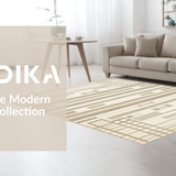 Ultra Soft Area Rug, Non Slip, Stain Resistant, Washable Area Rugs for Living Room, Bedroom, Artistic Abstract Fuzzy Shapes Theme(Beige)