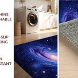 Ultra Soft Area Rug, Non Slip, Stain Resistant, Washable Area Rugs for Living Room, Bedroom, Futuristic Stellar Graphic Arrangement(Blue)