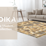 Distinctive Brown and White Geometric(Beige)