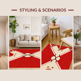 Charming Vintage Baseball Motif(Red)