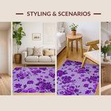 Ultra Soft Area Rug, Non Slip, Stain Resistant, Washable Area Rugs for Living Room, Bedroom, Dynamic Vibrant Shag Design(Purple)