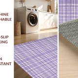 Ultra Soft Area Rug, Non Slip, Stain Resistant, Washable Area Rugs for Living Room, Bedroom, Stylish Colorful Ogee Patterns(Purple)