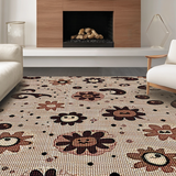 Ultra Soft Area Rug, Non Slip, Stain Resistant, Washable Area Rugs for Living Room, Bedroom, Gothic Playful Design Elements(Brown)