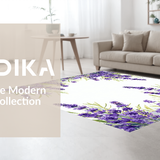 Ultra Soft Area Rug, Non Slip, Stain Resistant, Washable Area Rugs for Living Room, Bedroom, Soft Dreamy Floral Elegance(Purple)