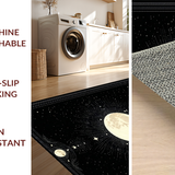 Ultra Soft Area Rug, Non Slip, Stain Resistant, Washable Area Rugs for Living Room, Bedroom, Gothic Starry Sky Elegance(Black)