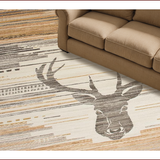 Ultra Soft Area Rug, Non Slip, Stain Resistant, Washable Area Rugs for Living Room, Bedroom, Elegant Rustic Shaggy Texture(Beige)
