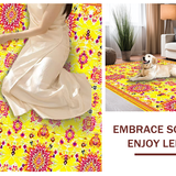 Ultra Soft Area Rug, Non Slip, Stain Resistant, Washable Area Rugs for Living Room, Bedroom, Bright Earthy Mandala Aesthetic(Yellow)