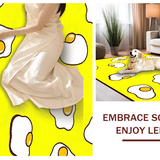 Ultra Soft Area Rug, Non Slip, Stain Resistant, Washable Area Rugs for Living Room, Bedroom, Vibrant Childlike Graphic Style(Yellow)