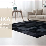 Ultra Soft Area Rug, Non Slip, Stain Resistant, Washable Area Rugs for Living Room, Bedroom, Unique Rubber Backing Play Carpet for Boys(Black)