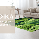 Ultra Soft Area Rug, Non Slip, Stain Resistant, Washable Area Rugs for Living Room, Bedroom, Serene Nature-Inspired Visual Appeal(Green)