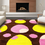 Ultra Soft Area Rug, Non Slip, Stain Resistant, Washable Area Rugs for Living Room, Bedroom, Lively Elegant Entrance Accent(Brown)