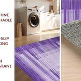 Ultra Soft Area Rug, Non Slip, Stain Resistant, Washable Area Rugs for Living Room, Bedroom, Dynamic Grey and Purple Harmony(Purple)