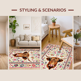 Cozy Vintage Cattle Graphics(Beige)