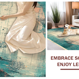 Ultra Soft Area Rug, Non Slip, Stain Resistant, Washable Area Rugs for Living Room, Bedroom, Mythical Ocean Beast Rug With Swirling Arms Design For Modern Spaces(Gray)