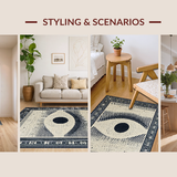 Ultra Soft Area Rug, Non Slip, Stain Resistant, Washable Area Rugs for Living Room, Bedroom, Chic Neutral Tones with Tassels(White)