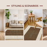 Ultra Soft Area Rug, Non Slip, Stain Resistant, Washable Area Rugs for Living Room, Bedroom, Trendy Contemporary Cow Design(Beige)