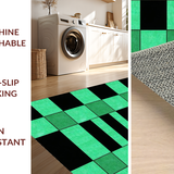 Artistic Distorted Checkerboard Visual Appeal(Green)