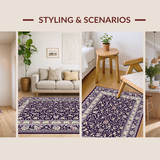 Ultra Soft Area Rug, Non Slip, Stain Resistant, Washable Area Rugs for Living Room, Bedroom, Whimsical Kids Room Aesthetic(Purple)