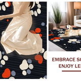 Ultra Soft Area Rug, Non Slip, Stain Resistant, Washable Area Rugs for Living Room, Bedroom, Sleek Modern Monochrome Fur Aesthetic(Black)