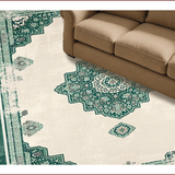 Ultra Soft Area Rug, Non Slip, Stain Resistant, Washable Area Rugs for Living Room, Bedroom, Oriental Distressed Floral(Green)