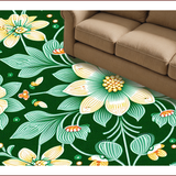 Ultra Soft Area Rug, Non Slip, Stain Resistant, Washable Area Rugs for Living Room, Bedroom, Textured Moss Area Rug for Kitchen and Laundry Room(Green)