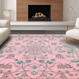 Ultra Soft Area Rug, Non Slip, Stain Resistant, Washable Area Rugs for Living Room, Bedroom, Luxurious Pastel Bloom Textures(Pink)