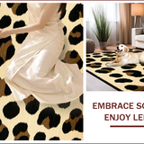 Fluffy Leopard Print Faux Fur(Beige)