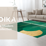 Ultra Soft Area Rug, Non Slip, Stain Resistant, Washable Area Rugs for Living Room, Bedroom, Artistic Emerald Green Trellis Style(Green)