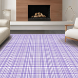 Ultra Soft Area Rug, Non Slip, Stain Resistant, Washable Area Rugs for Living Room, Bedroom, Playful Modern Checkered Style(Purple)