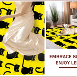 Ultra Soft Area Rug, Non Slip, Stain Resistant, Washable Area Rugs for Living Room, Bedroom, Stylish Modern Whimsical Animal Art(Yellow)