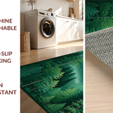 Vibrant Woodland Scene Runner(Green)