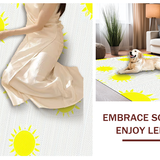 Ultra Soft Area Rug, Non Slip, Stain Resistant, Washable Area Rugs for Living Room, Bedroom, Playful Gray Yellow Whimsy(Yellow)