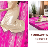 Ultra Soft Area Rug, Non Slip, Stain Resistant, Washable Area Rugs for Living Room, Bedroom, Stylish Contemporary Animal Pattern(Pink)