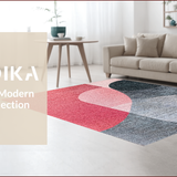 Ultra Soft Area Rug, Non Slip, Stain Resistant, Washable Area Rugs for Living Room, Bedroom, Modern Abstract Grey Pink Living Room Area Rug(Pink)
