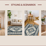 Ultra Soft Area Rug, Non Slip, Stain Resistant, Washable Area Rugs for Living Room, Bedroom, Vintage Grey Living Room Stain-Resistant Area Rug(Blue)