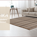 Ultra Soft Area Rug, Non Slip, Stain Resistant, Washable Area Rugs for Living Room, Bedroom, Farmhouse Woven Primitive(Beige)