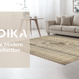 Ultra Soft Area Rug, Non Slip, Stain Resistant, Washable Area Rugs for Living Room, Bedroom, Elegant Minimalist Contoured Shape(Gold)