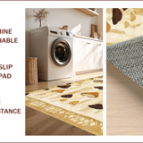 Ultra Soft Area Rug, Non Slip, Stain Resistant, Washable Area Rugs for Living Room, Bedroom, Chic Playful Nature-Inspired Design(Beige)