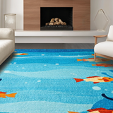 Charming Fish Motif Runner(Blue)