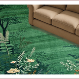 Ultra Soft Area Rug, Non Slip, Stain Resistant, Washable Area Rugs for Living Room, Bedroom, Vibrant Abstract Floral Composition(Green)